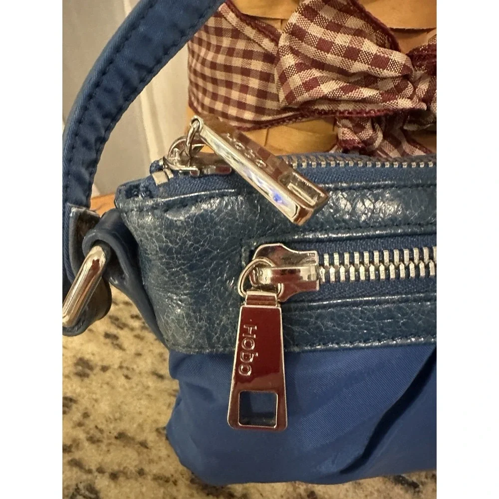 Hobo Canvas/leather Mini Cobalt‎ Blue Excellent Condition Festival Boat Travel